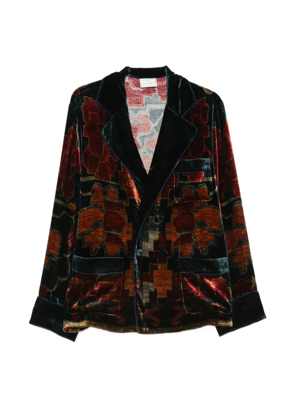 Pierre-Louis Mascia Kanpur geometric-print jacket - Rosso