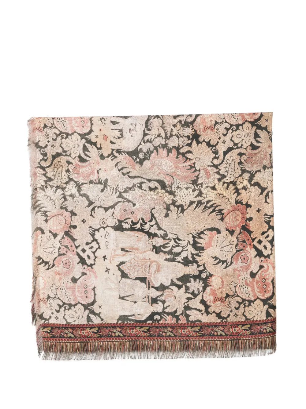 Pierre-Louis Mascia jacquard-woven fringed scarf - Nero
