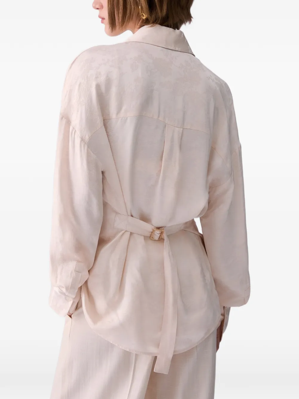 LIU JO Blouse met geborduurd juweel en jacquard Beige