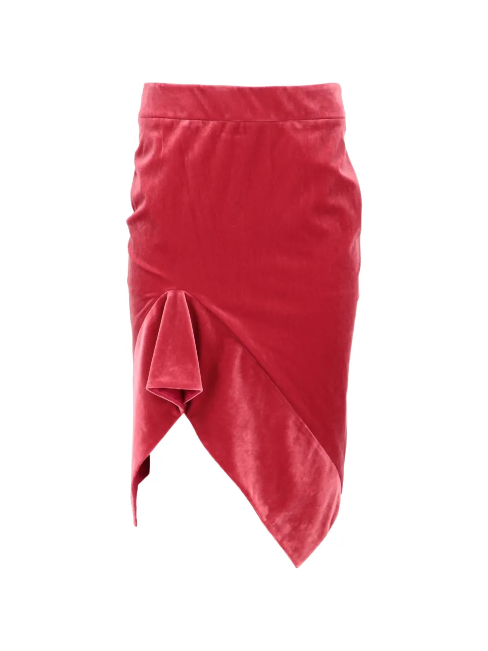 TOM FORD ruffled asymmetric midi skirt - Rot