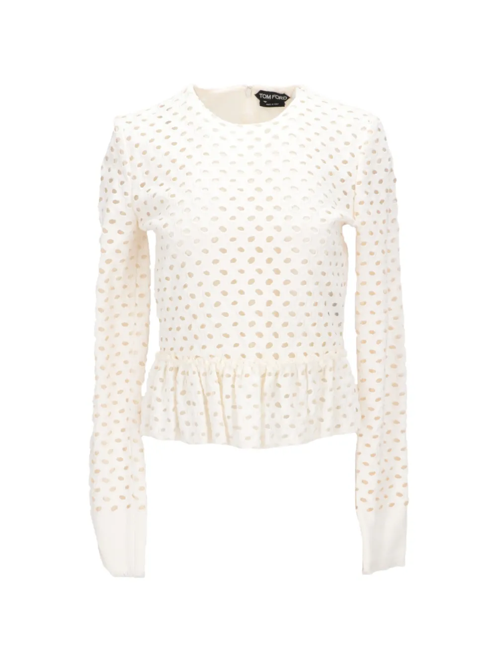 TOM FORD broderie-anglaise blouse - Bianco