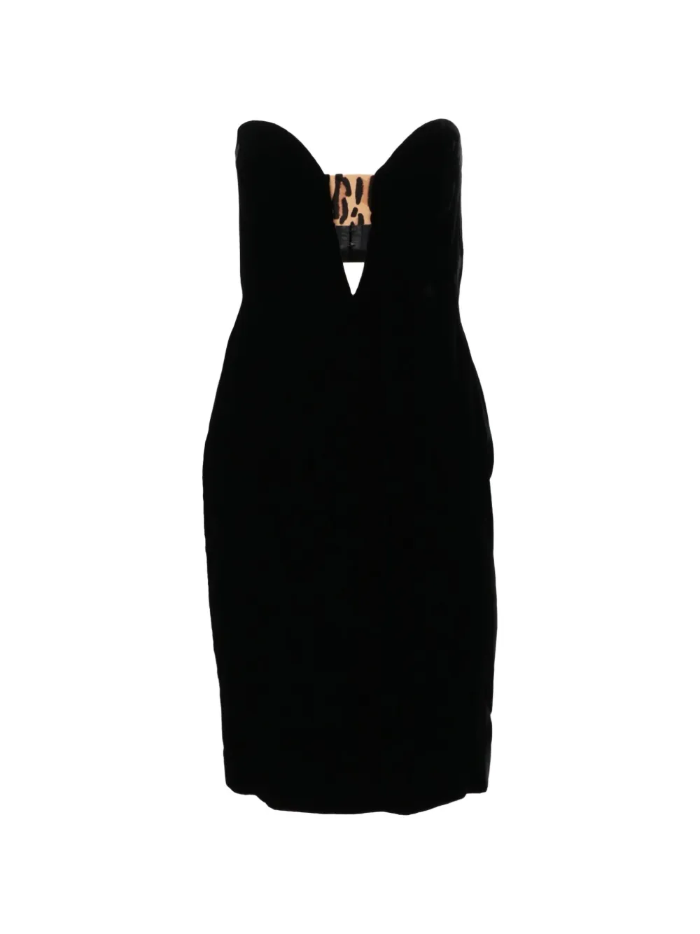TOM FORD leopard-detail mini dress - Nero
