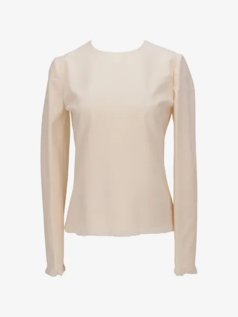 TOM FORD frayed-edge long-sleeve top