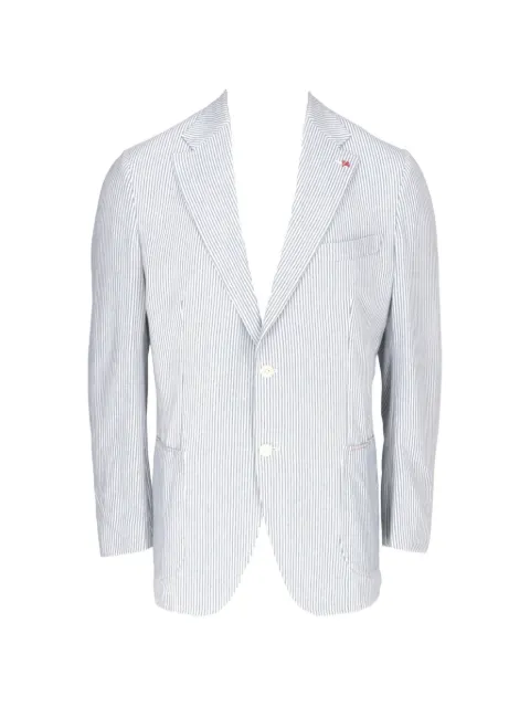 Isaia striped single-breasted blazer
