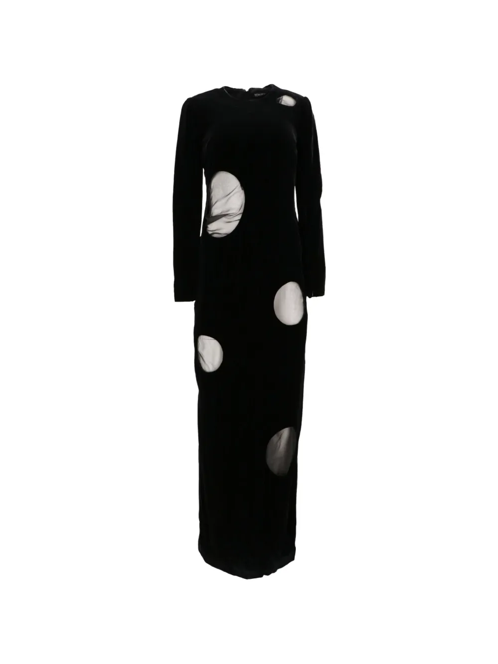 TOM FORD cut-out long-sleeve maxi dress - Nero