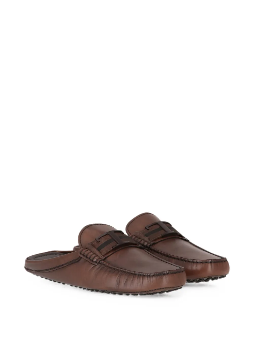Tod's T Timeless leather loafers Bruin