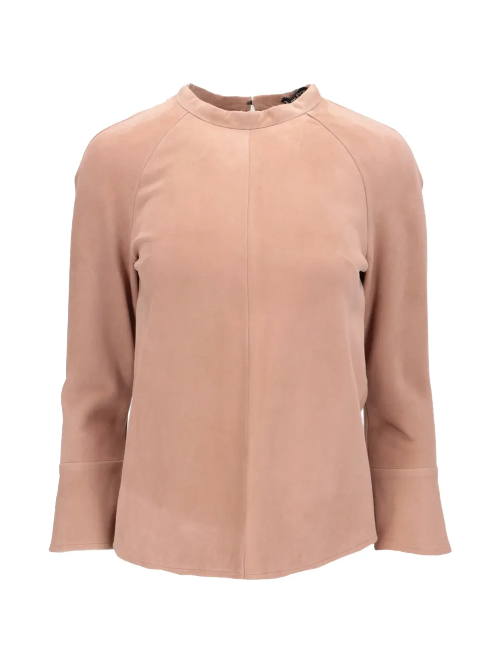 TOM FORD raglan-sleeve suede blouse - Arancione