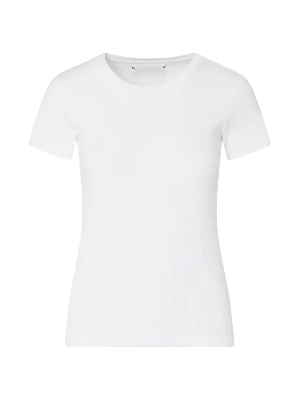 LIU JO ribbed T-shirt with logo patch - Bianco