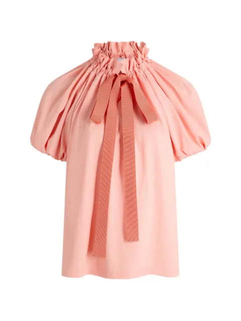 Patou ruffled bow-detail blouse