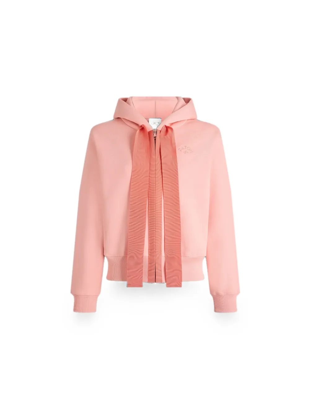 Patou Hoodie met rits en strik-detail Roze