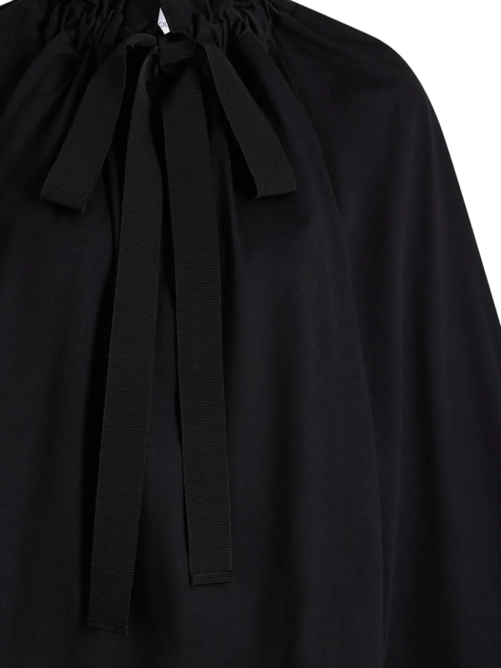 Patou Blouse met gestrikte hals Zwart
