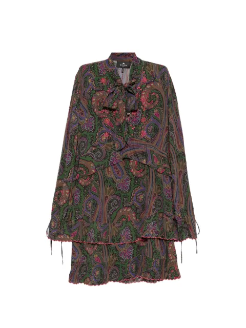 ETRO paisley-print ruffled mini dress