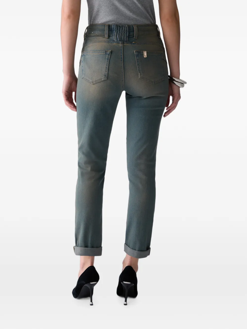 LIU JO Cropped skinny jeans Blauw