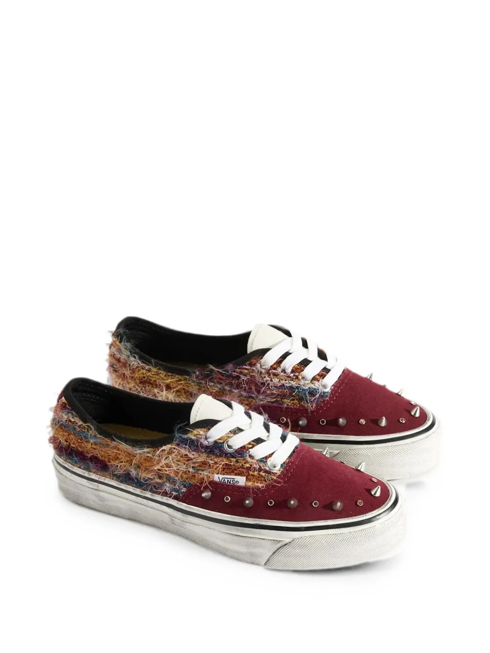 Vans Authentic studded fringed sneakers Rood
