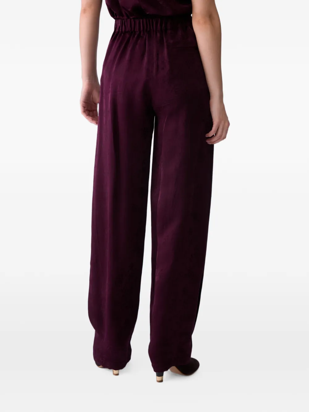 LIU JO Satijnen ballonbroek met jacquard Paars