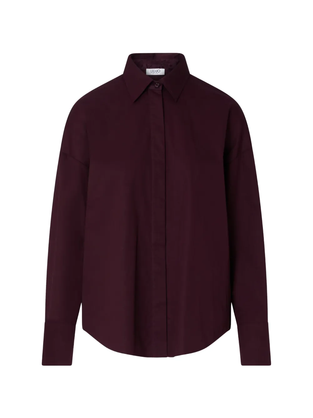 LIU JO shirt with jacquard satin insert - Viola