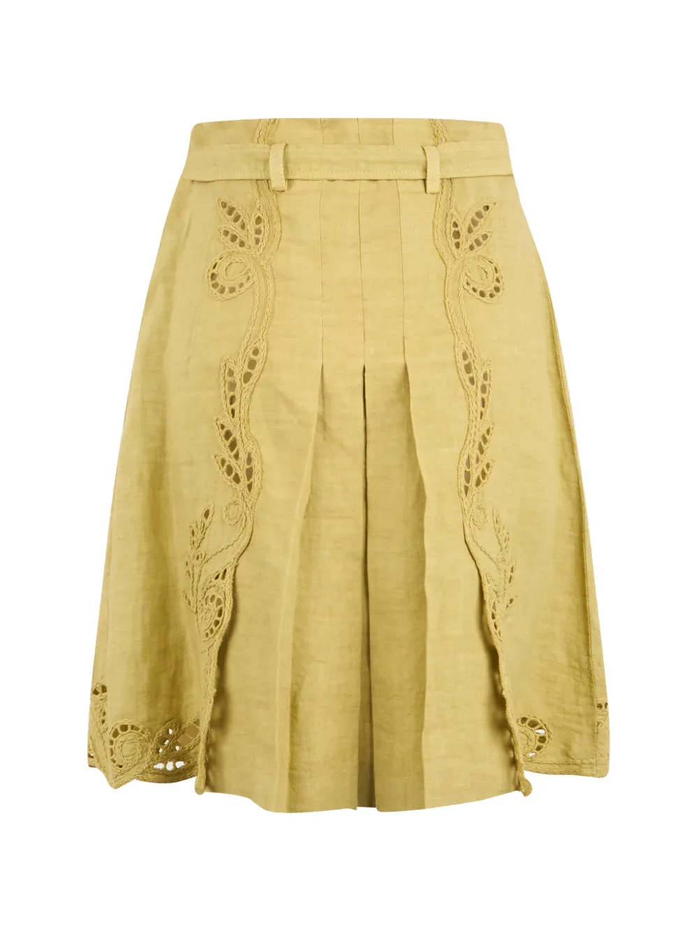 Alberta Ferretti Midi-plooirok Geel