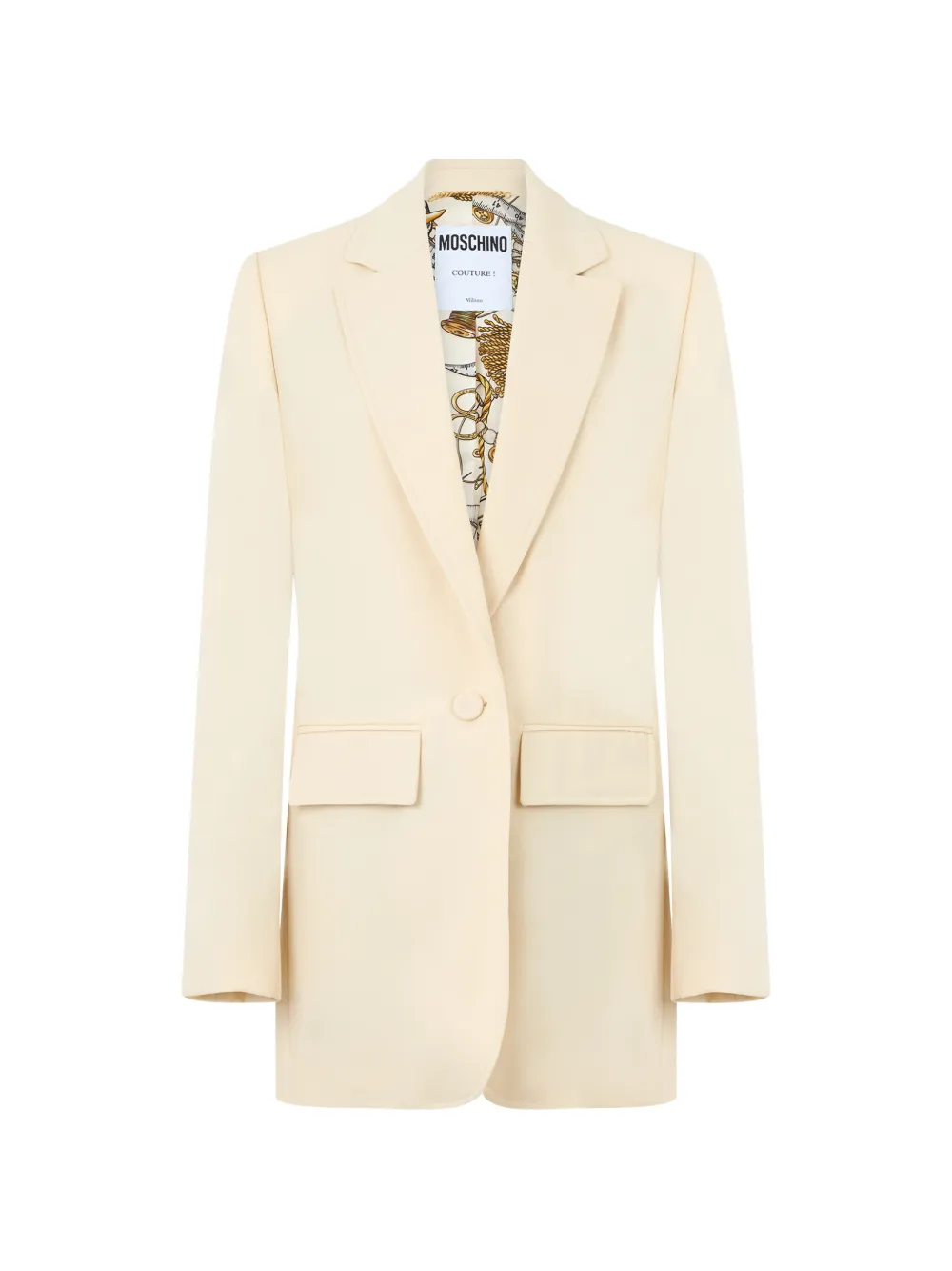 Moschino virgin wool single-breasted blazer - Nude
