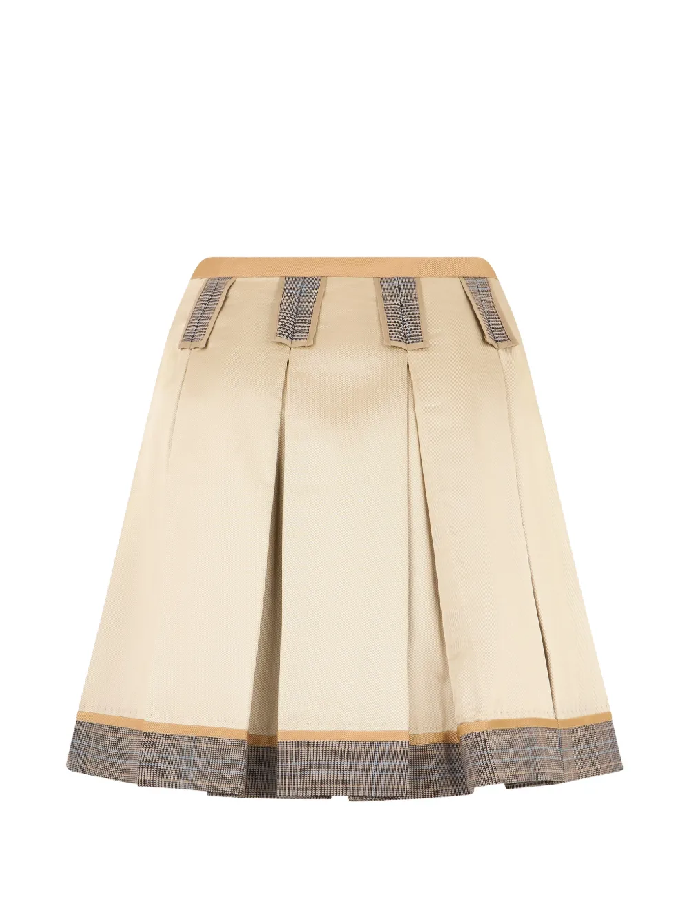 Moschino Plooirok met contrasterende afwerking Beige