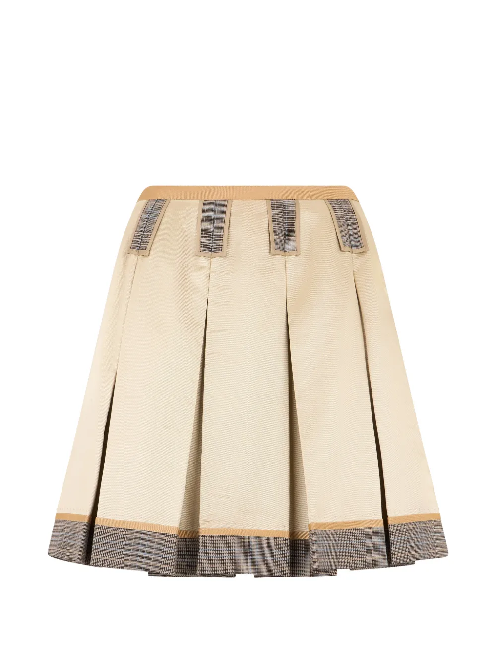 Moschino contrasting-trim pleated short skirt - Nude