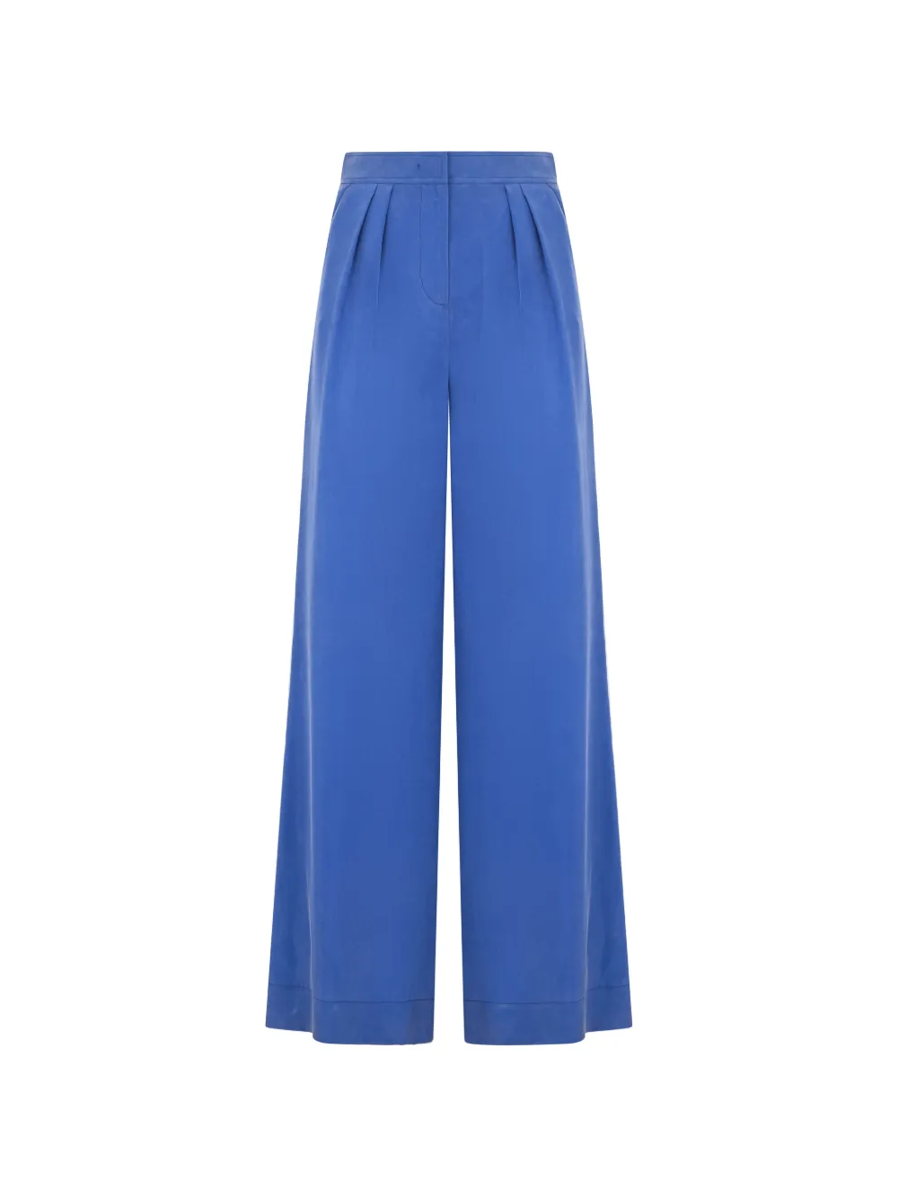 Alberta Ferretti silk pleated high-waisted trousers - Blu