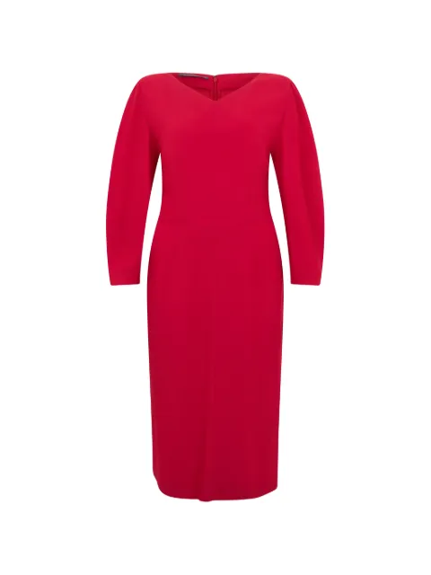 Alberta Ferretti vestido midi con cuello en V