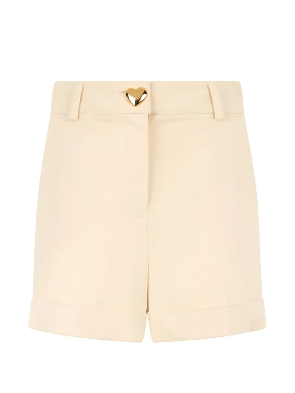 Moschino heart-button turned-up shorts - Nude
