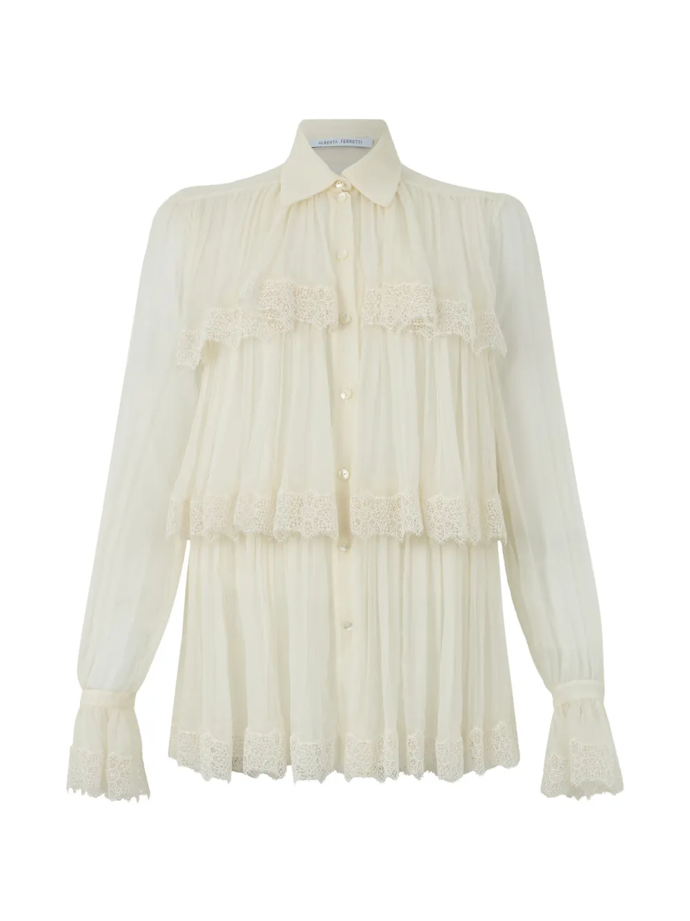 Alberta Ferretti Blusa a collo alto - Toni neutri