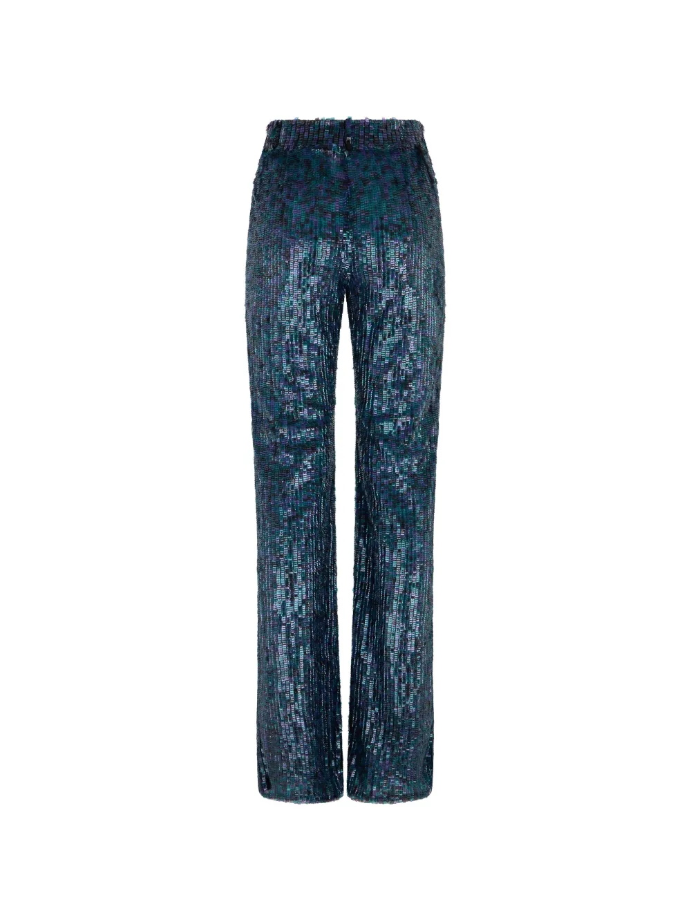 Alberta Ferretti Straight broek met pailletten Blauw