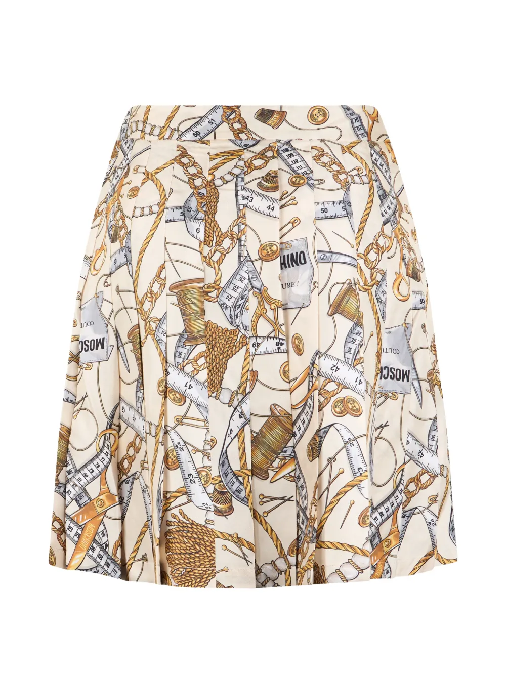 Moschino Midi-rok met grafisch patroon Beige