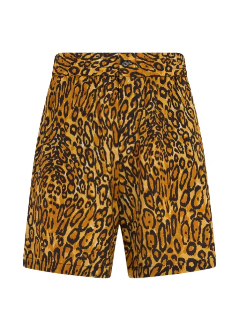 Moschino leopard-print shorts