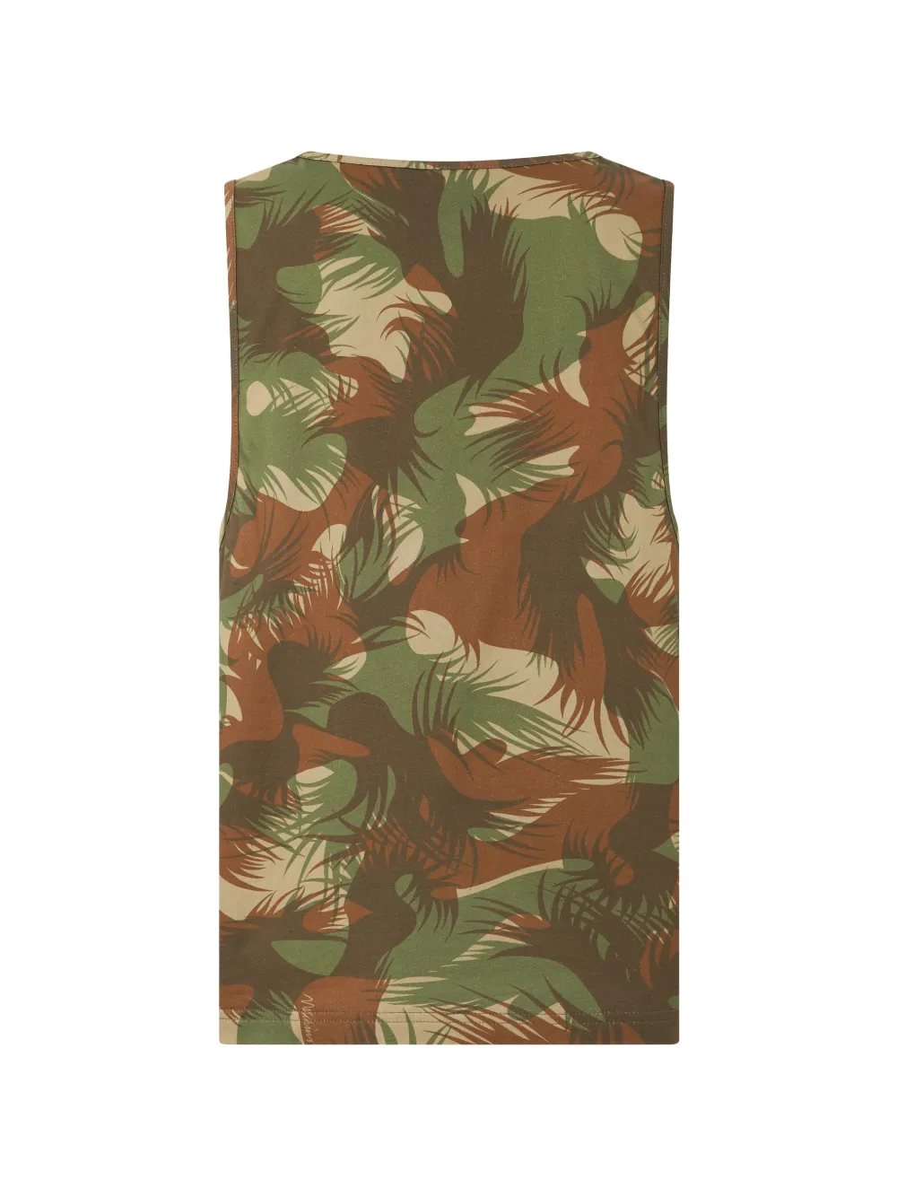 Moschino Mouwloze top met camouflage-print Groen