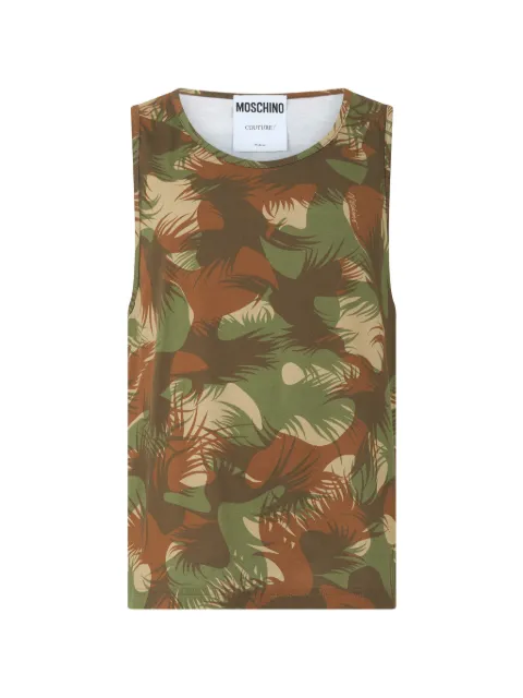 Moschino camouflage-print sleeveless top