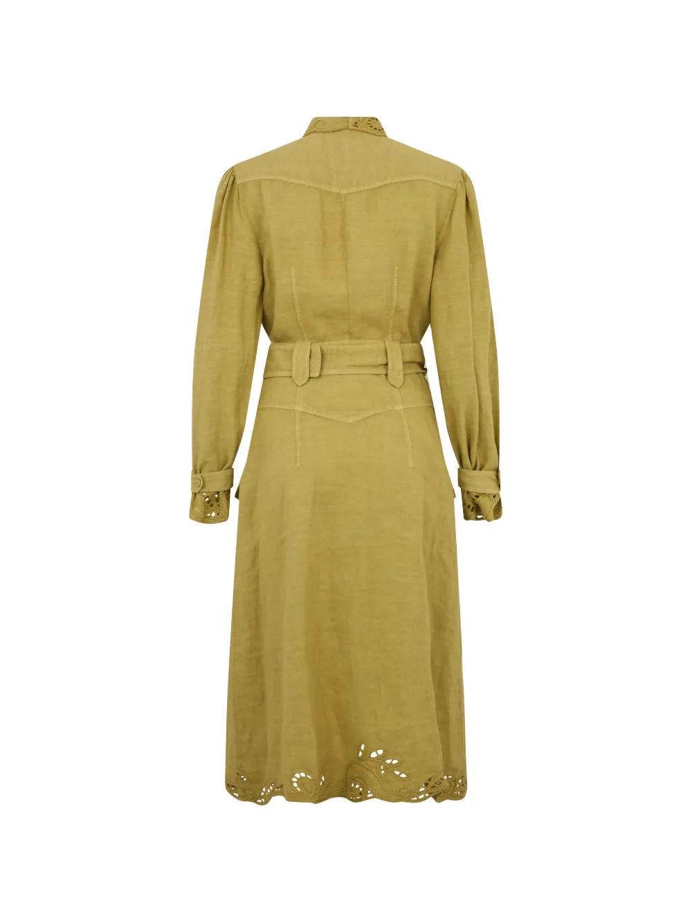 Alberta Ferretti Broderie anglaise midi-jurk Groen