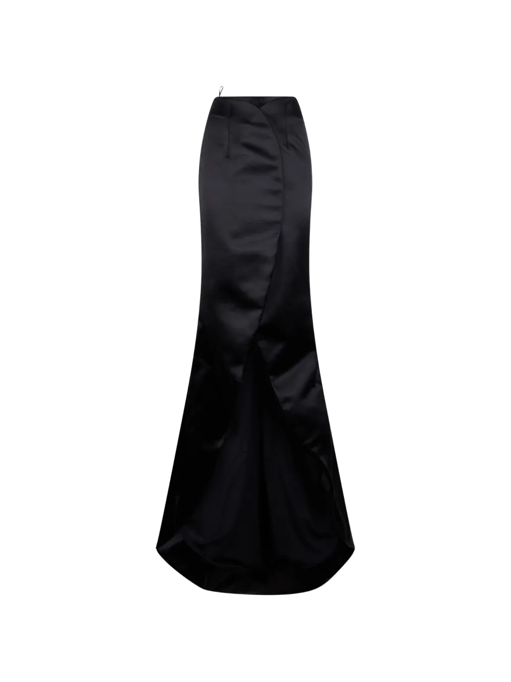 Moschino satin-finish flared maxi skirt - Nero