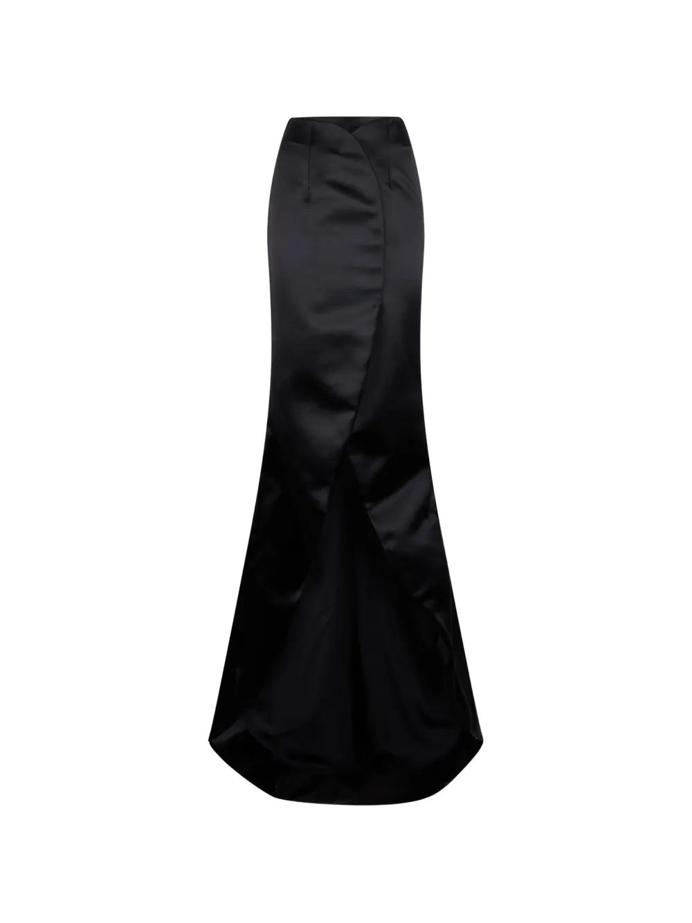Moschino satin-finish flared maxi skirt - Nero