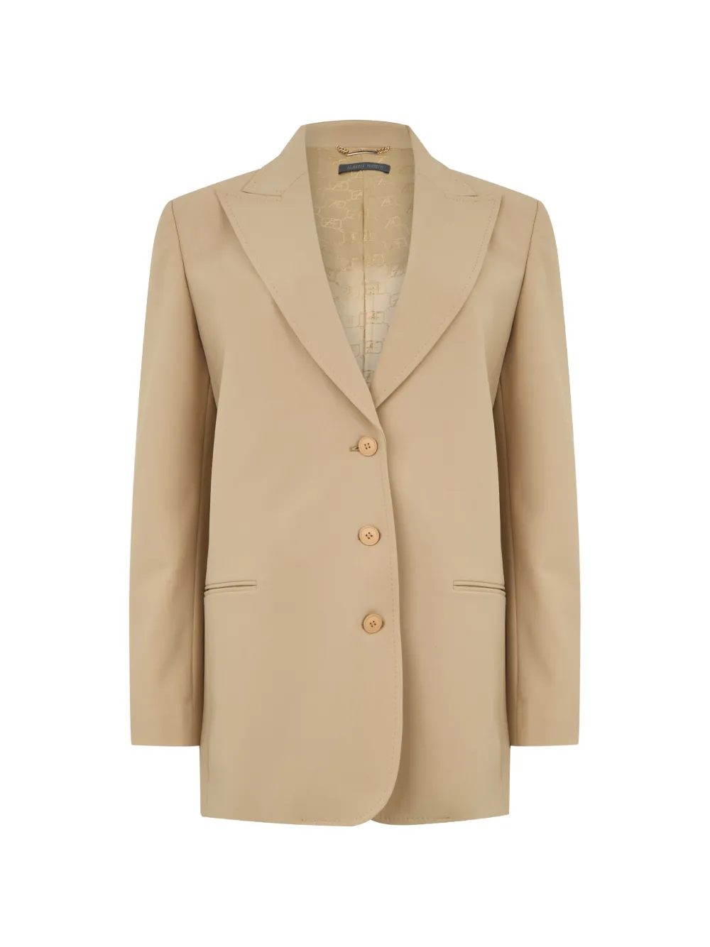 Alberta Ferretti oversized single-breasted jacket - Toni neutri