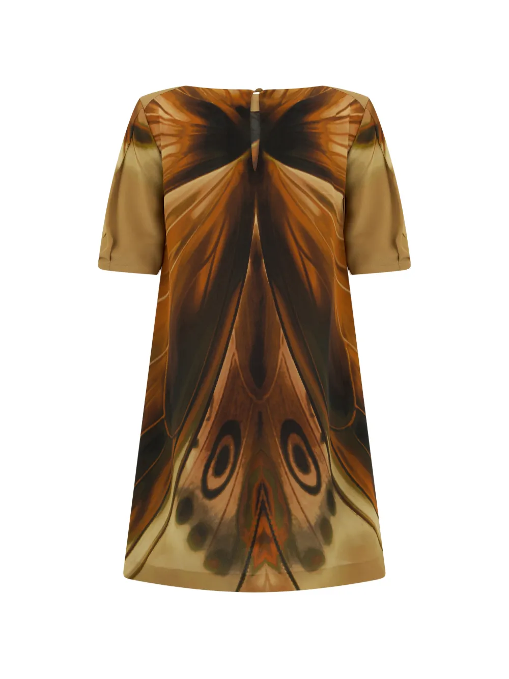 Alberta Ferretti Mini-jurk met print en korte mouwen Bruin