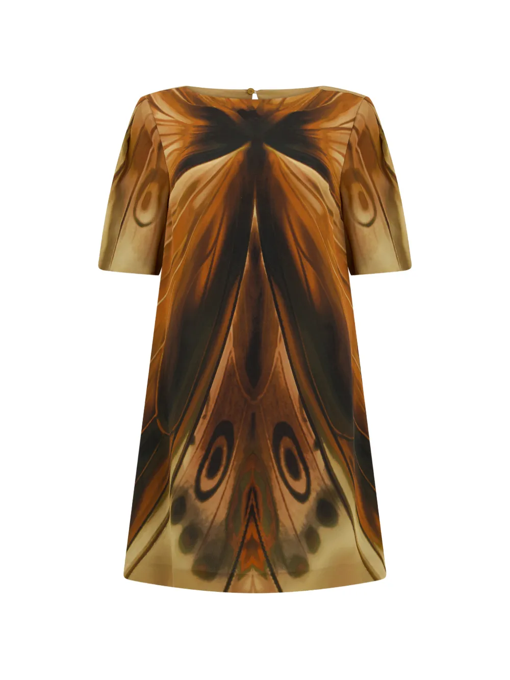 Alberta Ferretti printed short-sleeve mini dress - Marrone