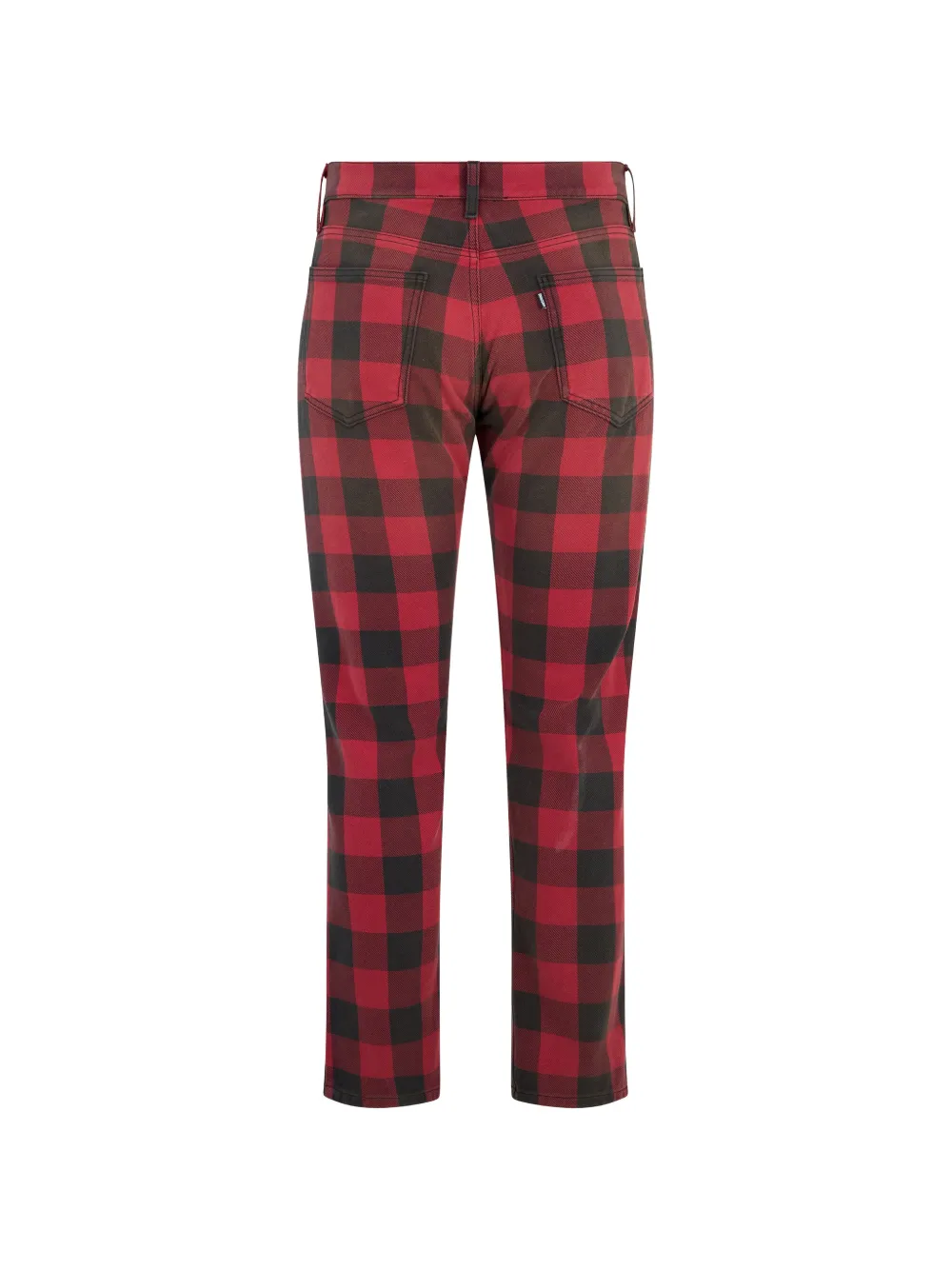 Moschino Geruite jeans met toelopende pijpen Rood