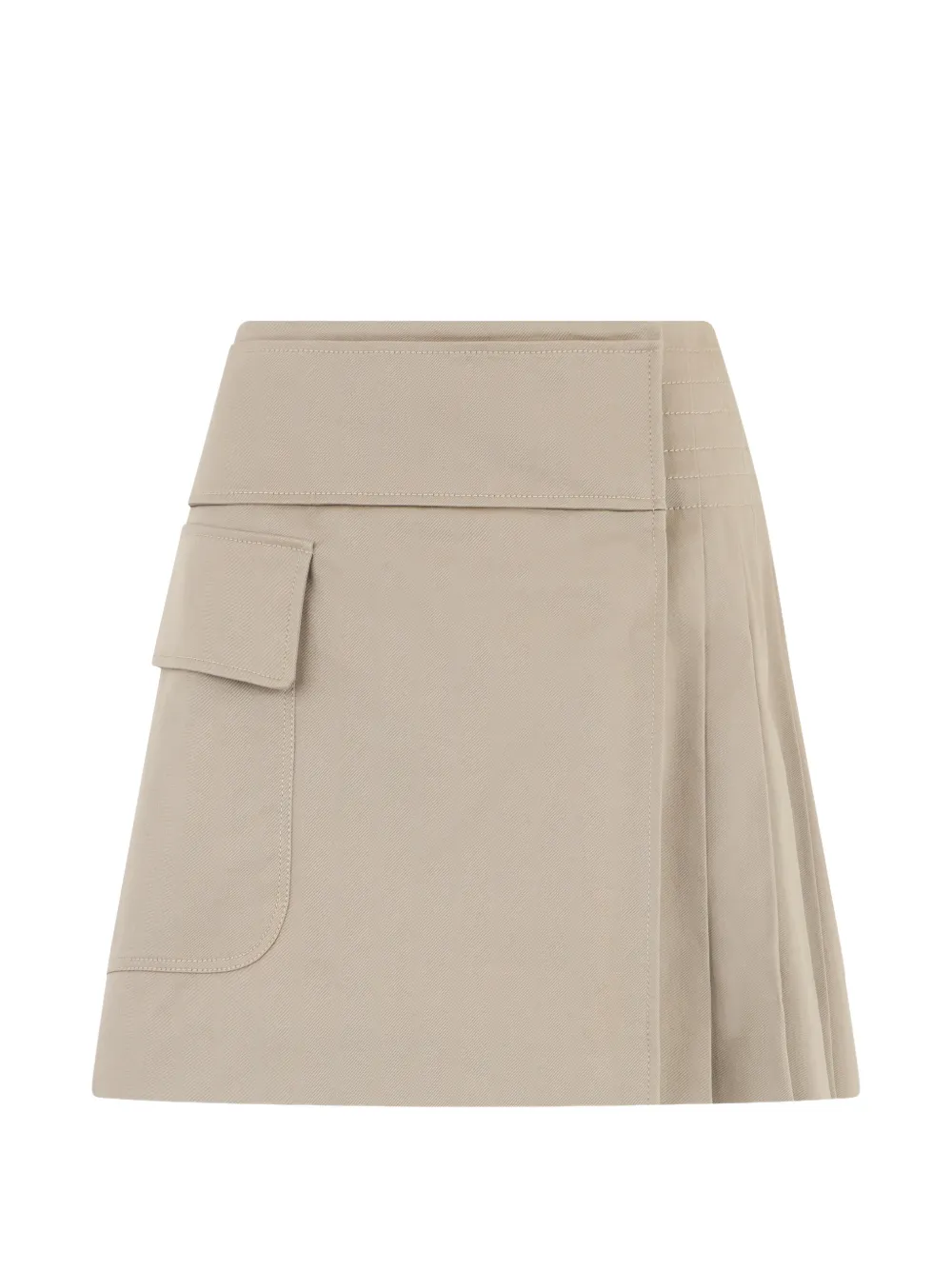 Alberta Ferretti A-Line mini skirt - Toni neutri