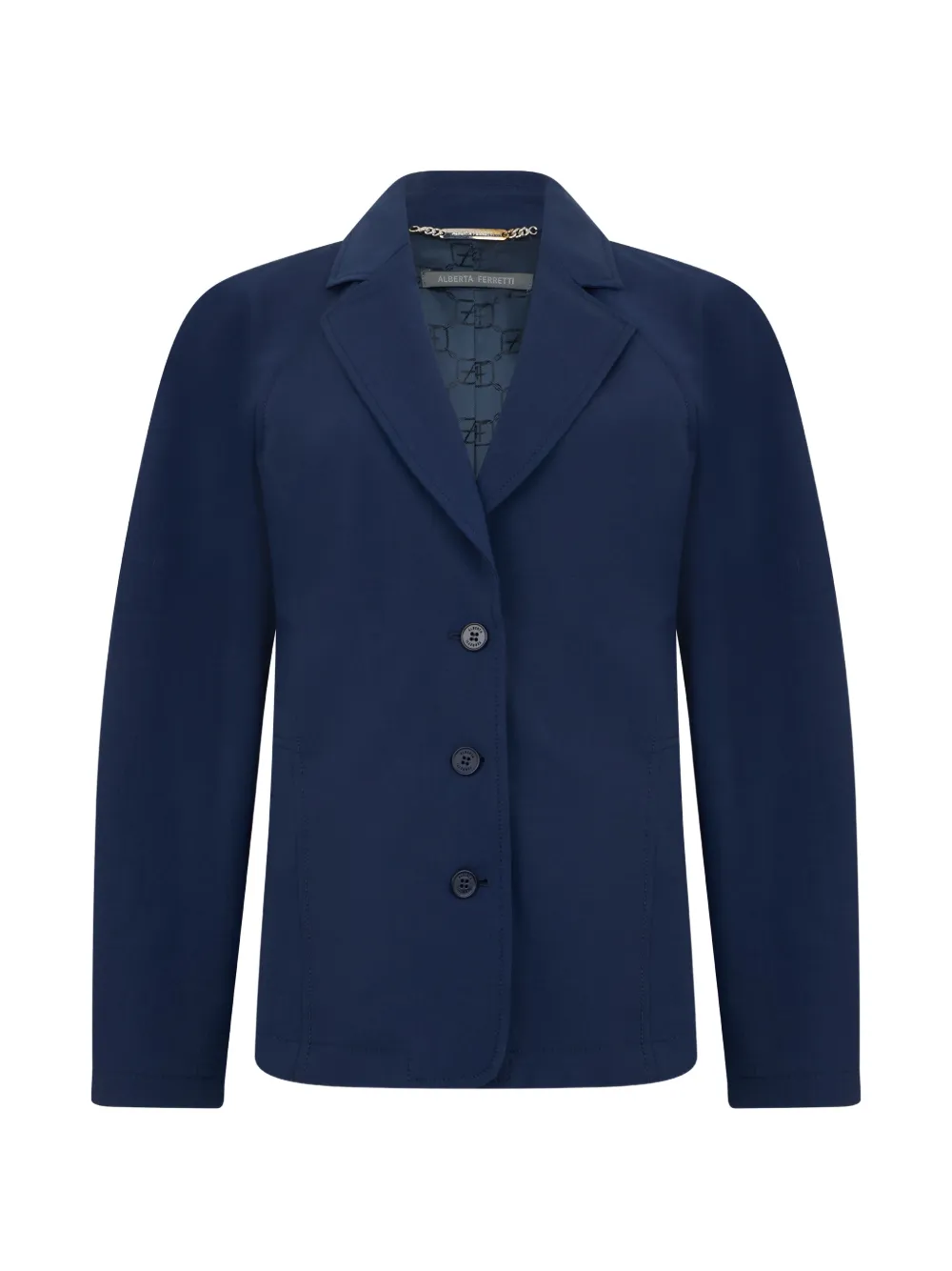 Alberta Ferretti notched-collar button-up jacket - Blu