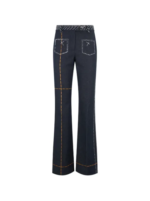Moschino contrast-stitch flared jeans