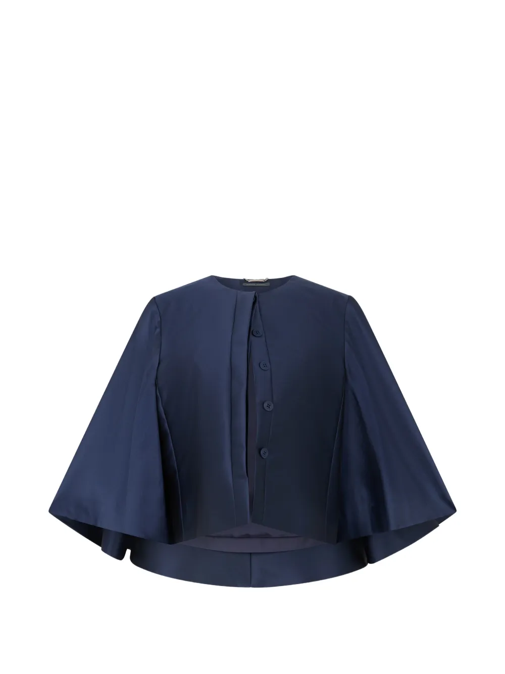 Alberta Ferretti wide-sleeve cropped cape - Blau