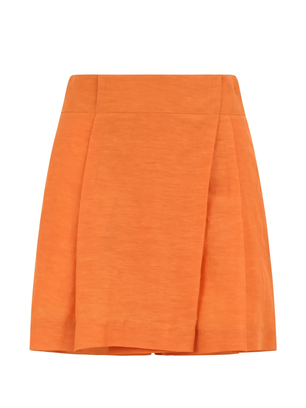 Alberta Ferretti pleated wrap mini skirt - Arancione