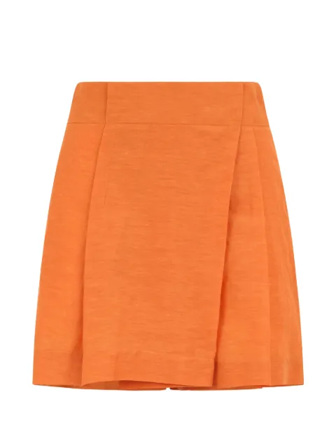 Alberta Ferretti falda corta plisada con diseño cruzado
