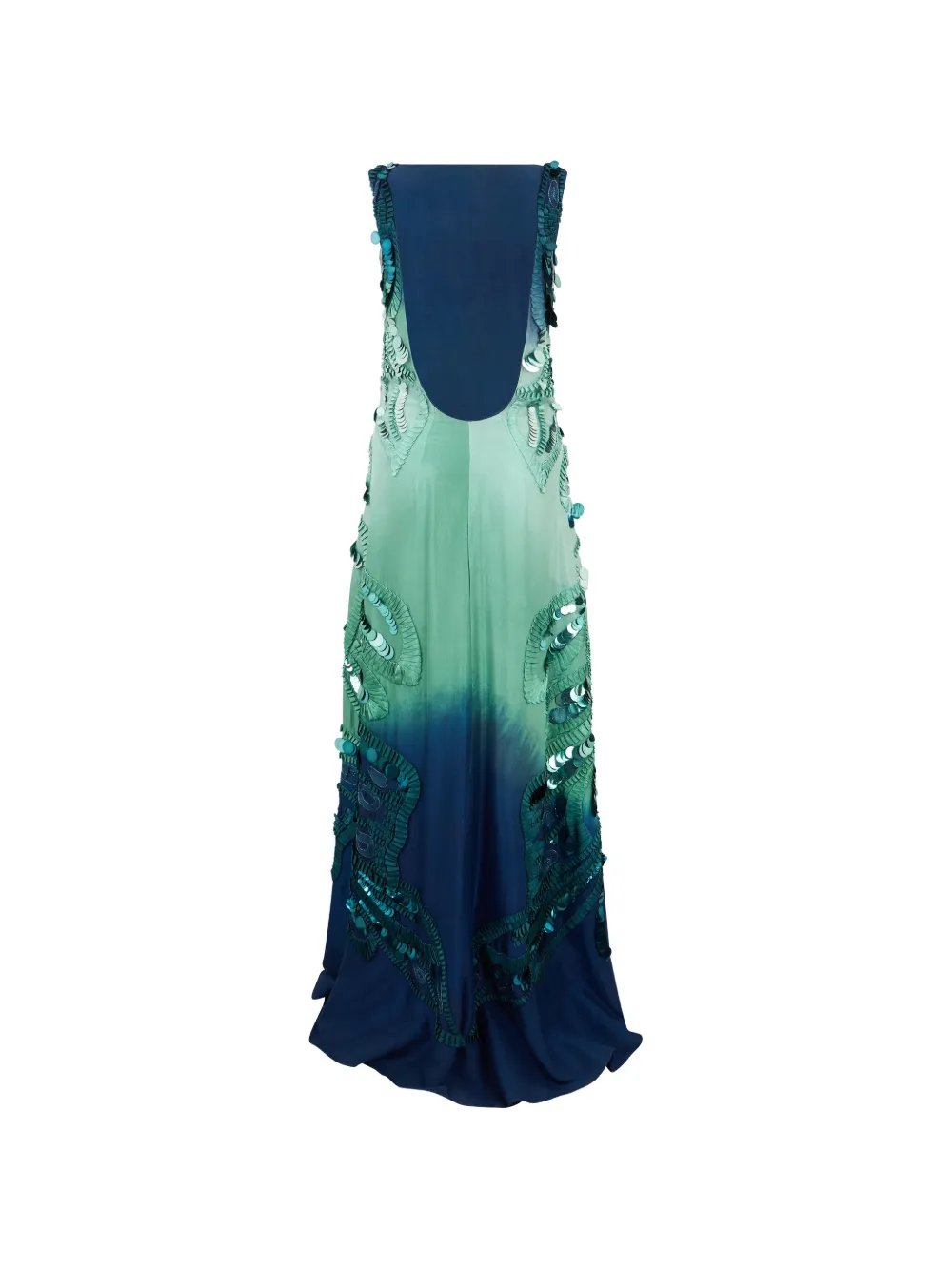 Alberta Ferretti Zijden maxi-jurk verfraaid met pailletten Blauw
