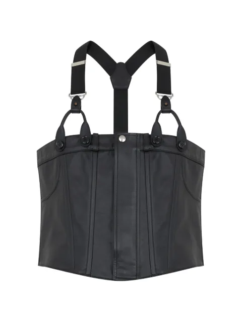 Moschino corset-style leather jacket