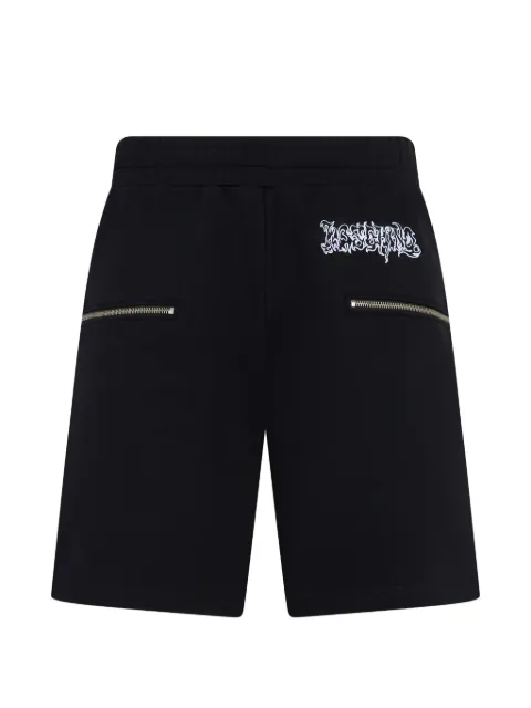 Moschino logo-print zip-pocket shorts