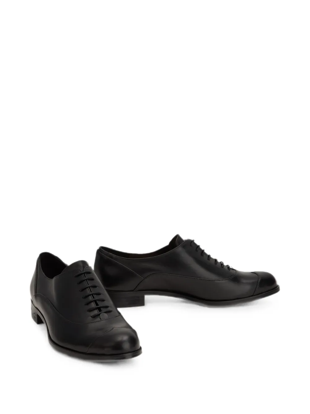 Moschino leather oxford shoes Zwart